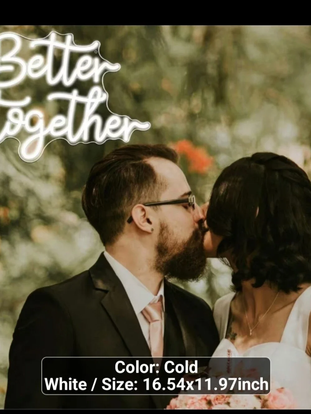NEW BETTER TOGETHER LED WEDDING SIGN ELECTICAL 12 X 17